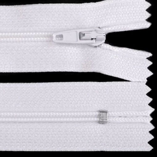 Reissverschluss nicht teilbar - autolock 3mm - 18 bis 45 cm - weiss