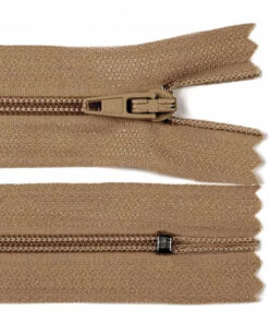 Reissverschluss nicht teilbar - autolock 3mm - 12 bis 30 cm - dunkelbeige