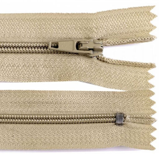 Reissverschluss nicht teilbar - autolock 3mm - 12 bis 30 cm - hellbeige