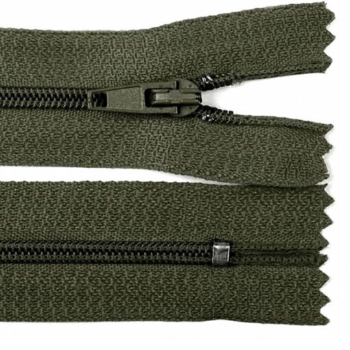 Reissverschluss nicht teilbar - autolock 3mm - 12 bis 30 cm - olive