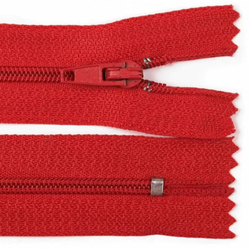 Reissverschluss nicht teilbar - autolock 3mm - 12 bis 30 cm - rot