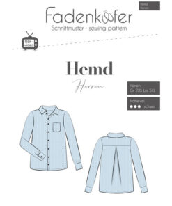 Papierschnittmuster Hemd Herren Gr 2 XS - 5 XL - Fadenkäfer