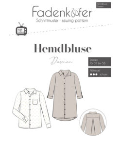 Papierschnittmuster Hemdbluse Damen Gr 32 - 58 - Fadenkäfer