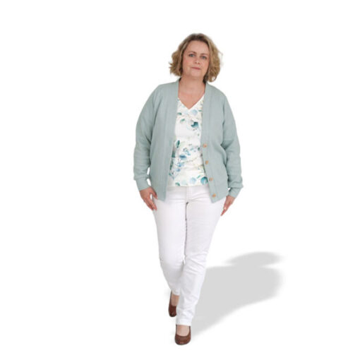Papierschnittmuster Strickjacke Damen Gr 32 - 58 - Fadenkäfer