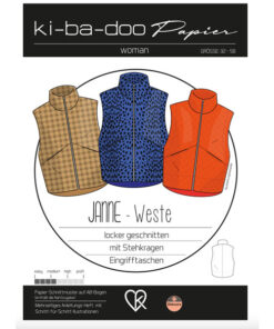 Papierschnittmuster Janne Weste Gr 32 - 48 - Ki-ba-doo