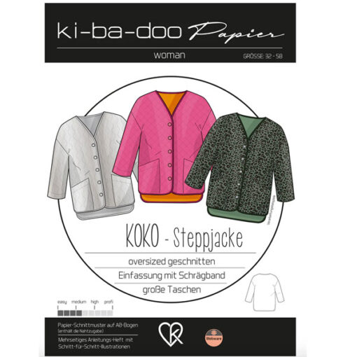 Papierschnittmuster Koko Jacke Gr 32 - 48 - Ki-ba-doo