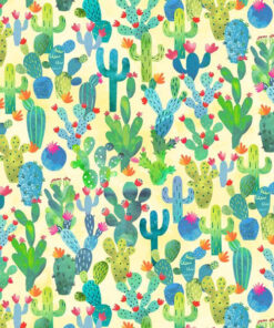 Baumwolle - Michael Miller "Cactusgarden" - grün