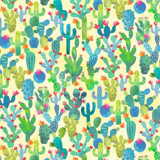 Baumwolle - Michael Miller "Cactusgarden" - grün
