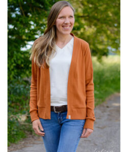 Papierschnittmuster Strickjacke Damen Gr 32 - 58 - Fadenkäfer