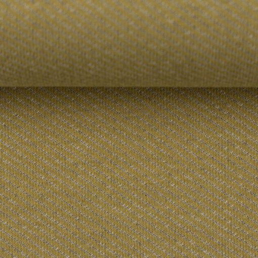 Jersey Jacquard Baumwolle - diagonaler Streifen - beige / ocker