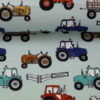 Jersey Baumwolle - "Theo" Traktoren - mint