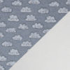 Alpenfleece - "Nils" Wolken - blau meliert - helle Fleeceseite
