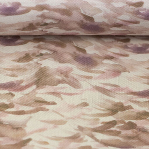 Baumwollcanvas - aquarell - rosa / schlamm