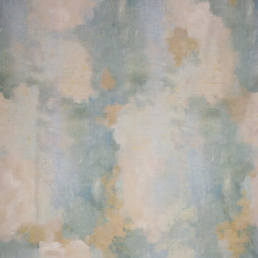 Baumwollcanvas - aquarell - mint / grau