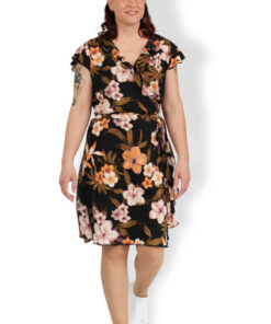 Papierschnittmuster Wickelkleid Holly Damen Gr 32 - 58 - Fadenkäfer