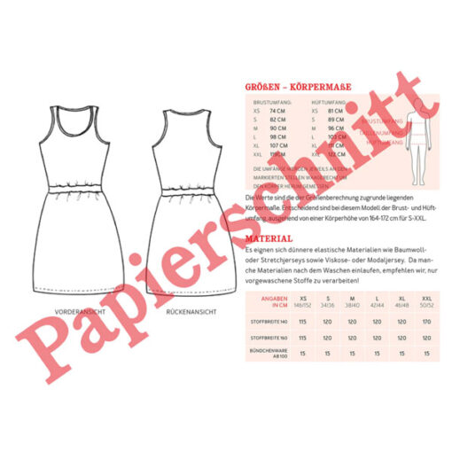 Papierschnittmuster "Frau Nele" Trägerkleid Gr 146 - 52 - Studio Schnittreif