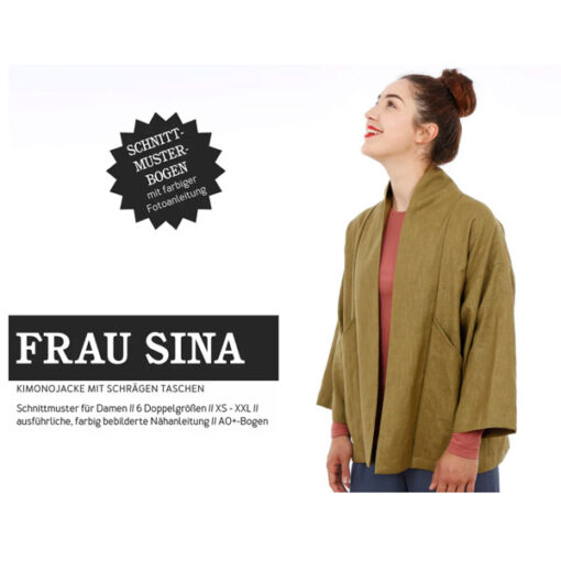 Papierschnittmuster "Frau Sina" Kimonojacke Gr 146 - 52 - Studio Schnittreif