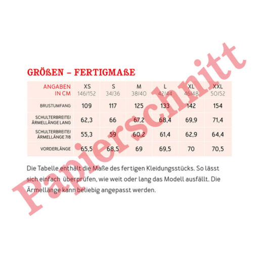 Papierschnittmuster "Frau Sina" Kimonojacke Gr 146 - 52 - Studio Schnittreif