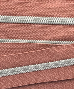 Reissverschluss 6.5 mm - altrosa / silber