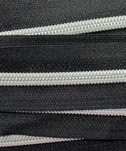 Reissverschluss 6.5 mm - schwarz / silber