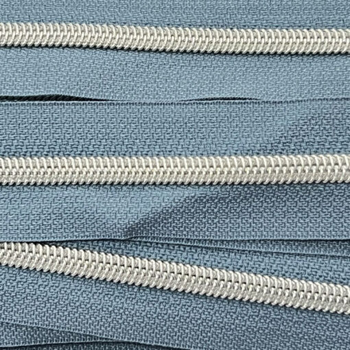 Reissverschluss 6.5 mm - blassblau / silber