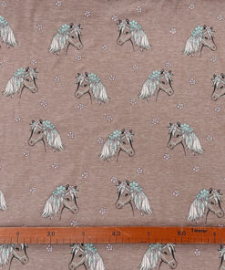 Jersey Baumwolle - "Pony" -  beige melange