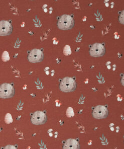 Sommersweat - French Terry "Autumn Forest by Christiane Zielinski" - rost