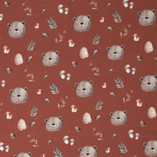 Sommersweat - French Terry "Autumn Forest by Christiane Zielinski" - rost