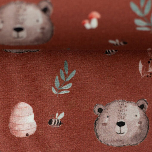 Sommersweat - French Terry "Autumn Forest by Christiane Zielinski" - rost