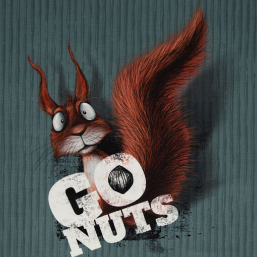Panel French Terry  Thorsten Berger "Go Nuts" - smaragd