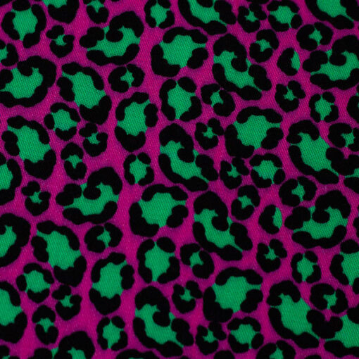 Viskose - Webware "Ann" - Leo - pink / grün / schwarz