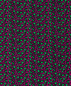 Viskose - Webware "Ann" - Leo - pink / grün / schwarz