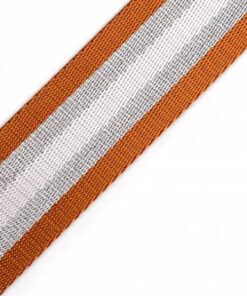 Gurtband 38 mm - cognac / silber lurex