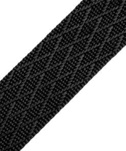Gurtband 38 mm - schwarz glanz
