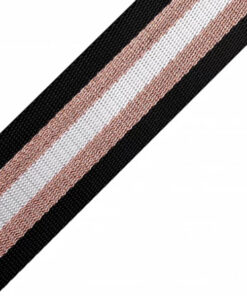 Gurtband 38 mm - schwarz / kupfer lurex