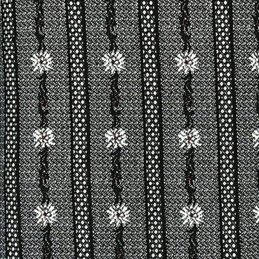 Jersey Baumwolle - Edelweiss - schwarz / weiss