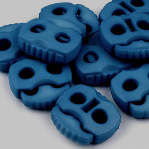 Kordelstopper mit 2 Löchern - blau 2