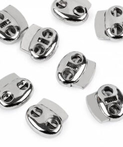 Kordelstopper mit 2 Löchern - nickel