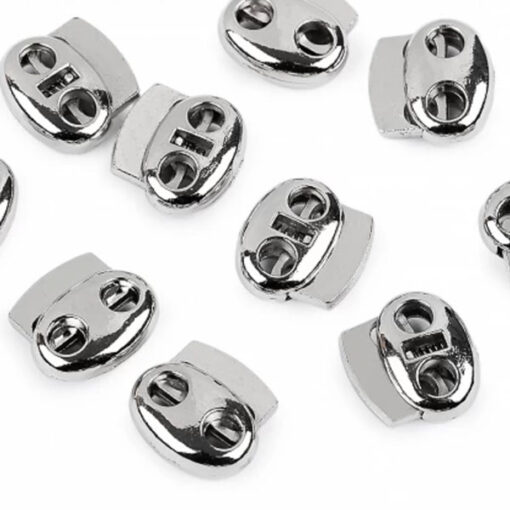 Kordelstopper mit 2 Löchern - nickel