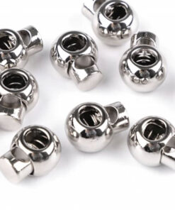 Kordelstopper rund - nickel