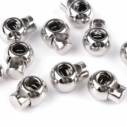 Kordelstopper rund - nickel