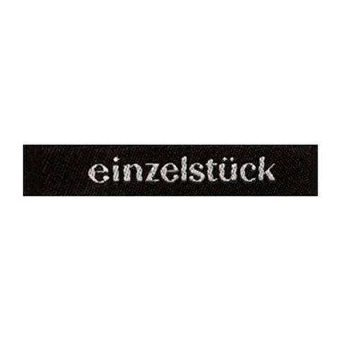 Webetikette "Einzelstück" - schwarz