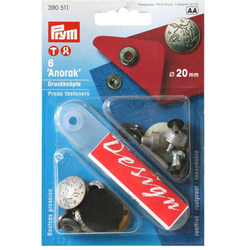 Anorak Druckknöpfe Exkursion Prym 20 mm - mattsilber