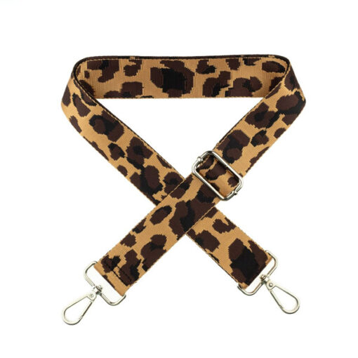 Fertiger Taschengurt - Leo - braun / beige / silber
