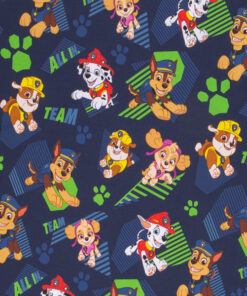 Baumwolljersey- Paw Patrol - blau / bunt