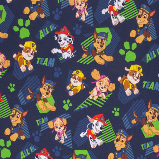 Baumwolljersey- Paw Patrol - blau / bunt