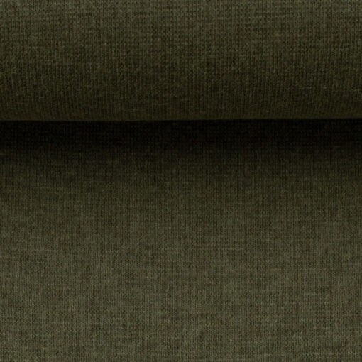 Bündchenstoff - Schlauch "Heike melange " - khaki 1769