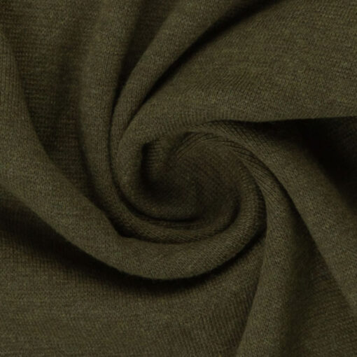 Bündchenstoff - Schlauch "Heike melange " - khaki 1769