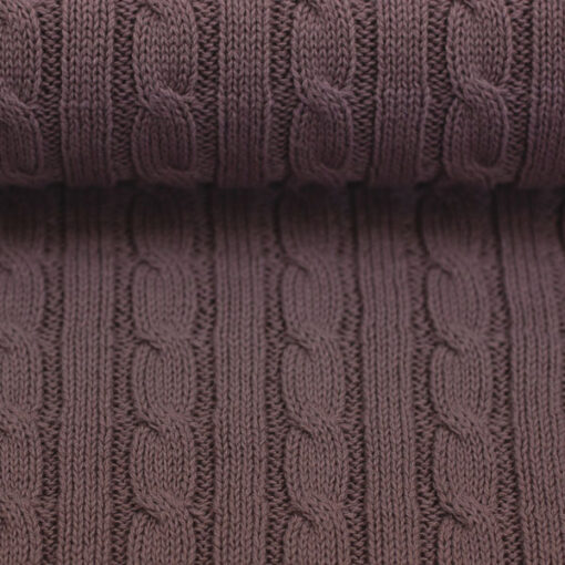 Zopfstrickstoff – „Sophie“ – mauve
