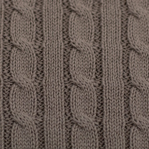 Zopfstrickstoff - "Sophie" - taupe